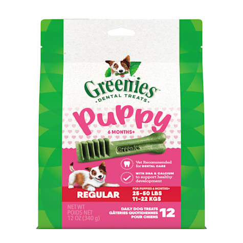 Greenies Puppy Regular Size Natural Dental Dog Treats