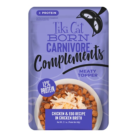 Tiki Cat Born Carnivore Complements Chicken & Egg Wet Cat Food Topper