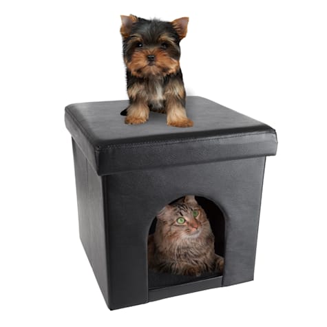 Pet Adobe Collapsible Cat Bed and Ottoman