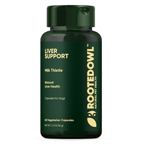 Rooted Owl Natural Supplements Liver Support Vegan Capsules with Milk Thistle for Dogs