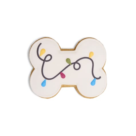 Merry Makings Christmas Lights Dog Cookie