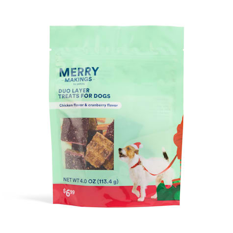 Merry Makings Chicken and Cranberry Duo Layer Holiday Dog Treats