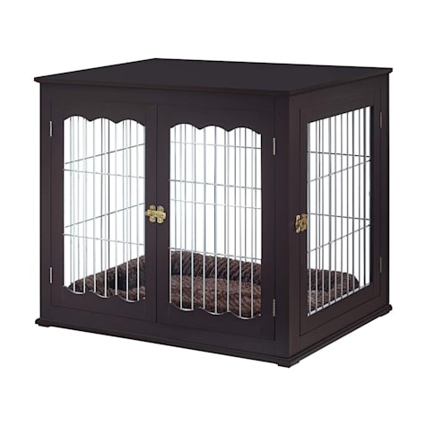 UniPaws Espresso Furniture Style Crate for Large Dogs