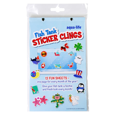 Penn Plax Aqua-Life Aquarium Fish Sticker Clings - 12 Page Sheet Booklet