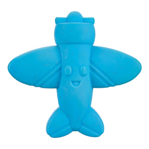BARK Super Chewer Blue Misfit Plane Christmas Rudolph the Red-Nosed Reindeer Nylon Dog Toy
