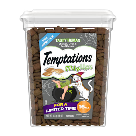 Temptations Seasonal Halloween Tasty Human Chicken, Liver, Beef Flavors Mixups Crunchy and Soft Cat Treats