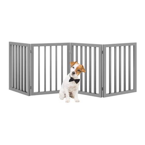 Pet Adobe 4-Panel Indoor Foldable Pet Gate 24 in-Wide by 73 in-Tall