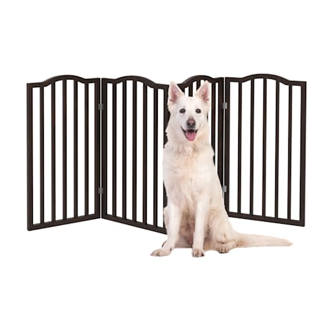 Pet Adobe 4-Panel Indoor Foldable Pet Gate 32-in Tall by 72 in-Wide