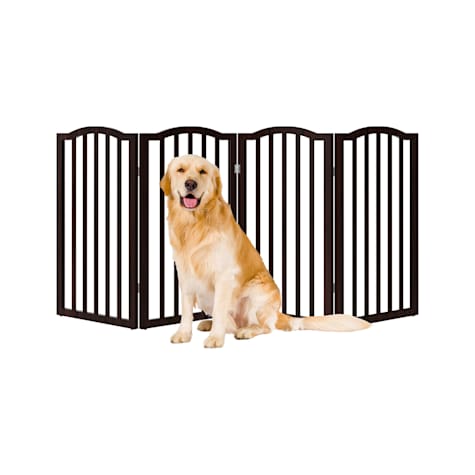 Pet Adobe 4-Panel Indoor Foldable Pet Gate 32 in-Wide by 74 in-Tall