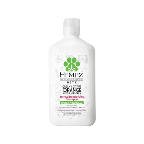 HEMPZ Creamy Citrus Orange & Red Raspberry Herbal Deodorizing Shampoo for Dogs