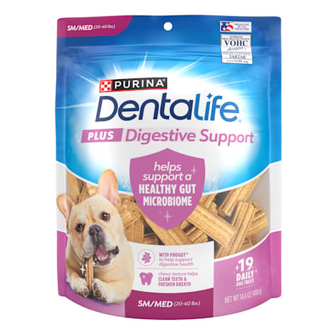 DentaLife Plus Digestive Support Chicken & Pumpkin Flavor Dog Treats for Small and Medium Dogs 20-40 lbs.