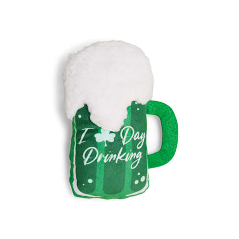 YOULY St. Patrick's Day Plush Beer Dog Toy