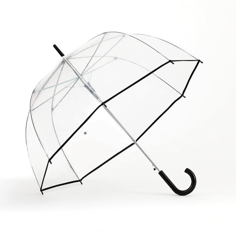 ShedRain Clear/Black Auto Open Bubble Stick Umbrella