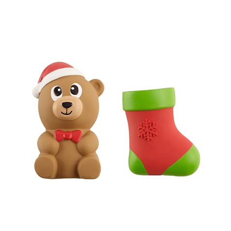 Outward Hound Tootiez Bear/Stocking Latex Rubber Dog Toy