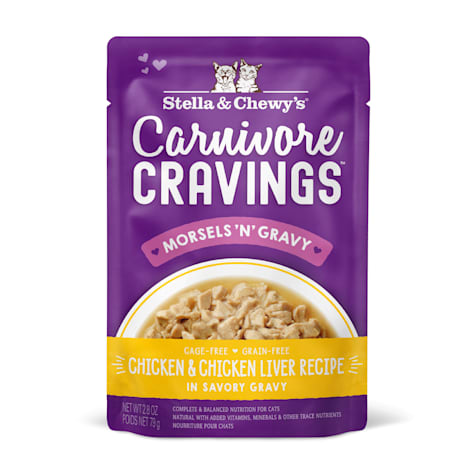 Stella & Chewy's Carnivore Cravings Morsels'N'Gravy Chicken & Chicken Liver Recipe Cat Food