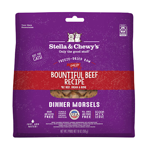 Stella & Chewy's Freeze Dried Bountiful Beef Recipe Dinner Morsels Cat Food