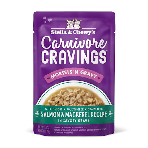Stella & Chewy's Carnivore Cravings Morsels'N'Gravy Salmon & Mackerel Recipe Cat Food