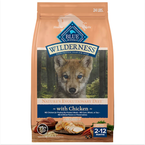 Blue Buffalo Wilderness High-Protein Chicken Dry Dog Food for Large Breed Puppies