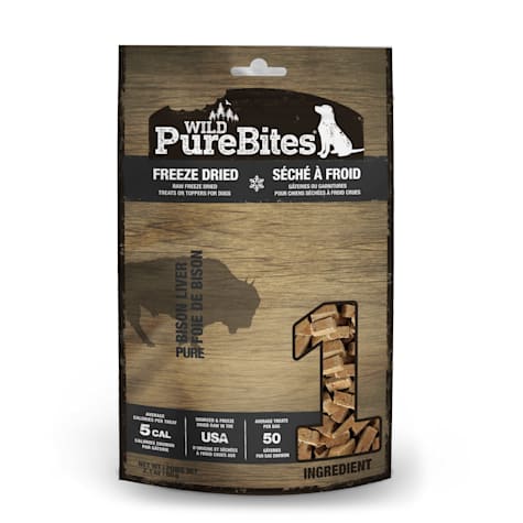 PureBites Wild Bison Liver Freeze Dried Dog Treats
