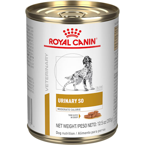 Royal Canin Veterinary Diet Urinary SO Moderate Calorie Morsels in Gravy Canned Wet Dog Food