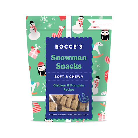 Bocce's Bakery Snowman Snacks Soft & Chewy Dog Treats