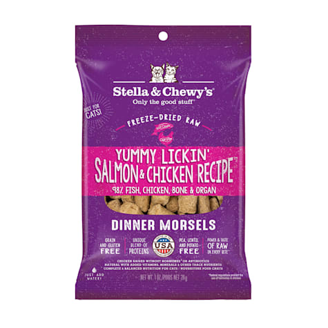 Stella & Chewy's Freeze Dried Dinner Morsels Yummy Lickin' Salmon & Chicken Recipe Cat Food