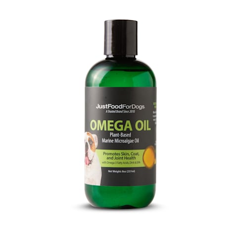 JustFoodForDogs Plant Based Marine Microalgae Oil and Omega Oil for Dogs