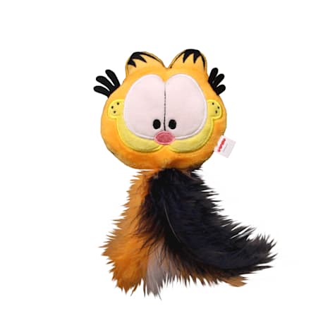 Garfield Rattle Ball Kicker with Feathers and Catnip Cat Toy