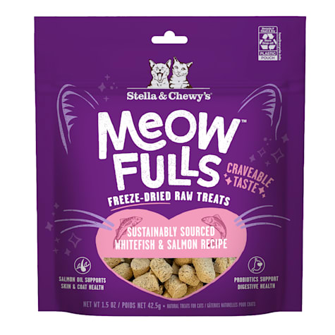 Stella & Chewy's Meowfulls Whitefish & Salmon Recipe Freeze Dried Cat Treats