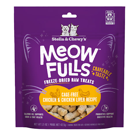 Stella & Chewy's Meowfulls Chicken & Chicken Liver Recipe Freeze Dried Cat Treats