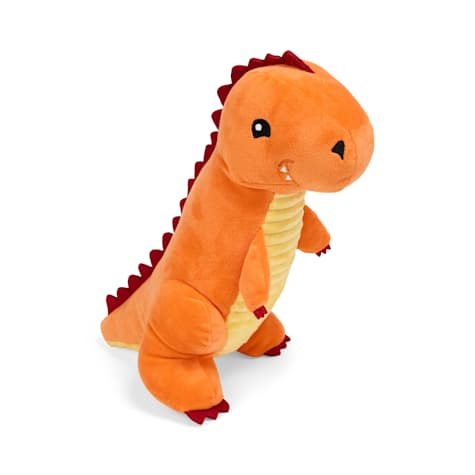 Leaps & Bounds Orange Plush T-Rex Dog Toy