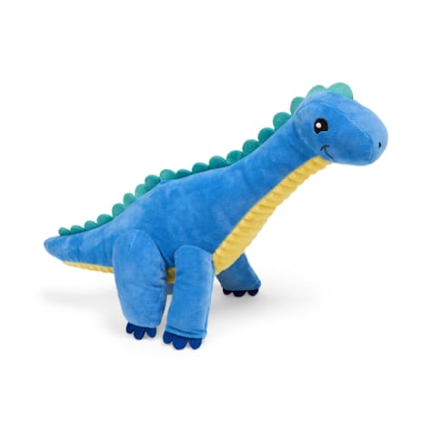 Leaps & Bounds Blue Plush Brontosaurus Dog Toy