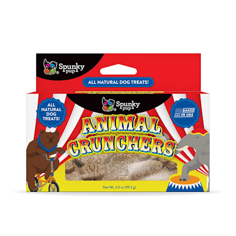 Spunky Pup Animal Crunchers Peanut Butter Crunchy Biscuit Treats for Dogs