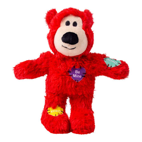 KONG Red Valentines Wild Knots Bear Dog Toy