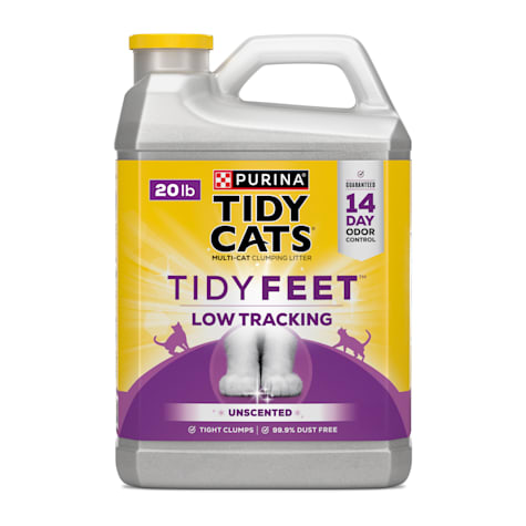 Purina Tidy Cats Tidy Feet Clumping Unscented Low Tracking Cat Litter with Odor Control for Clean Paws