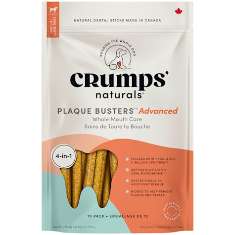 Crumps' Naturals Plaque Busters Advanced - Whole Mouth Care Dental Sticks for Dogs