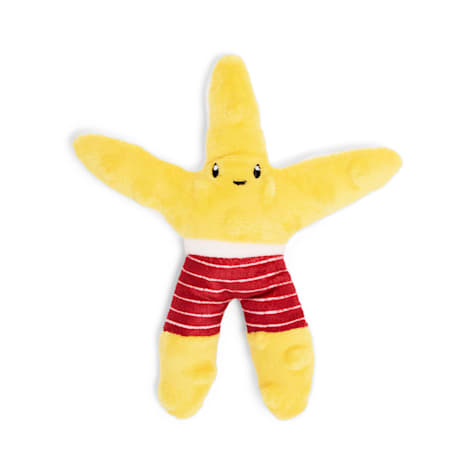 Started As A Bottle Plush Starfish Dog Toy