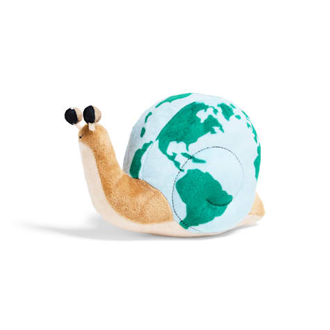Started As A Bottle Plush Snail Dog Toy