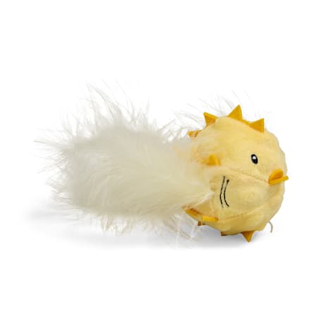 Started As A Bottle Pufferfish Cat Toy