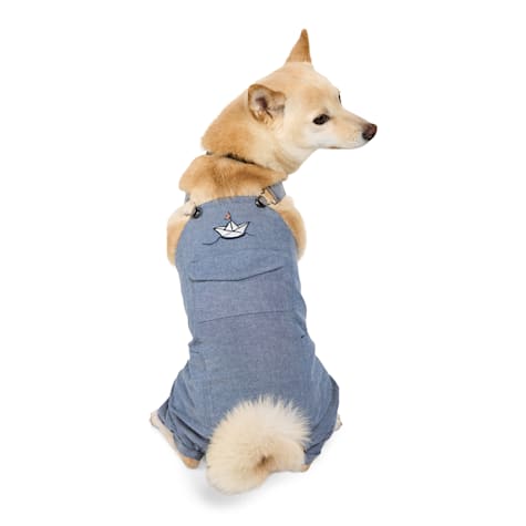 Started As A Bottle Chambray Overalls for Dogs