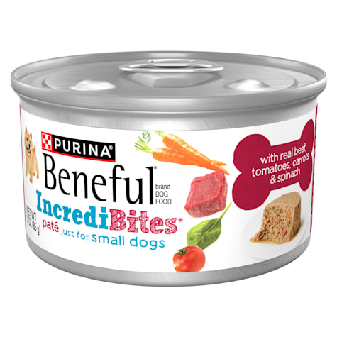 Purina Beneful Incredibites Pate with Real Beef Recipe Small Breed Wet Dog Food