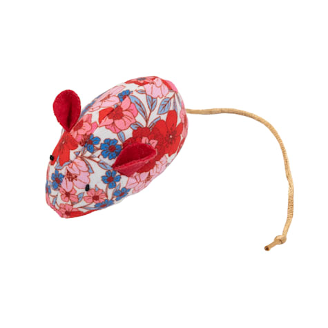 Draper James Pink Floral Mouse Cat Toy