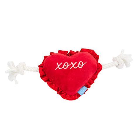 Draper James Ruffle Heart Plush Dog Toy