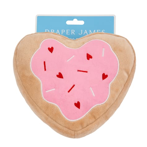 Draper James Heart-Shaped Sugar Cookie Plush Dog Toy