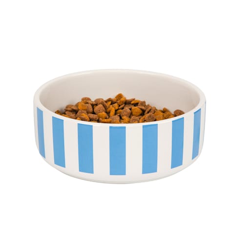 Draper James Striped Dog Bowl