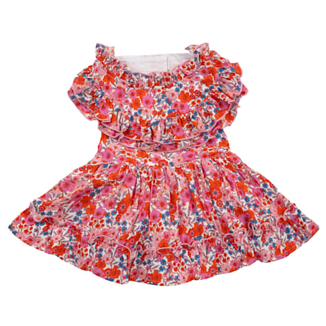 Draper James Floral Ruffle Wrap Dog Dress