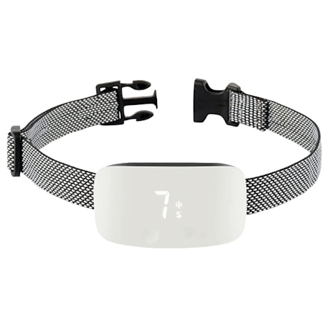 Pet Life White Evolution LED 7-Level Vibration and Sound Smart Anti-Bark Dog Collar