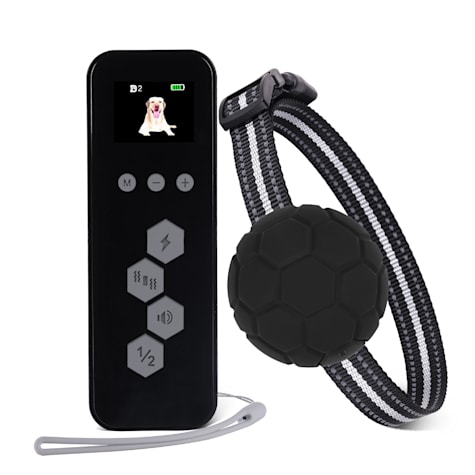 Pet Life Black Howless LED 1-to-2 Dog 1,200 Foot Range 7-Level Vibration and Sound Training Dog Collar