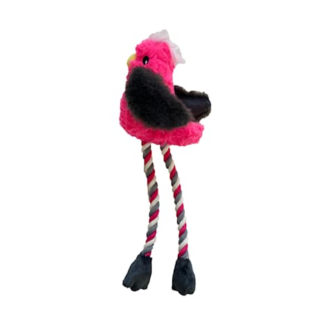 Bark-A-Boo Pink Cockatoo Rope Legs Dog Toy
