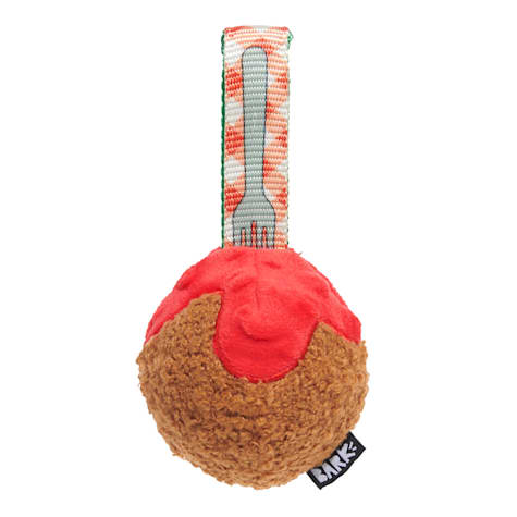 BARK A Squeaky Meat-A-Ball Super Chewer Meatball Dog Toy
